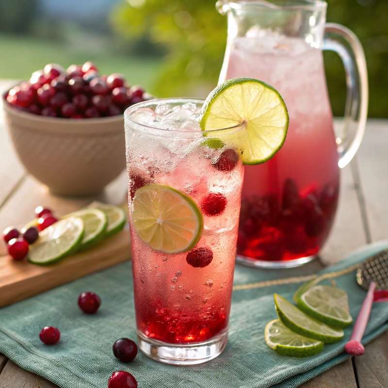 Cranberry Lime Italian Soda
