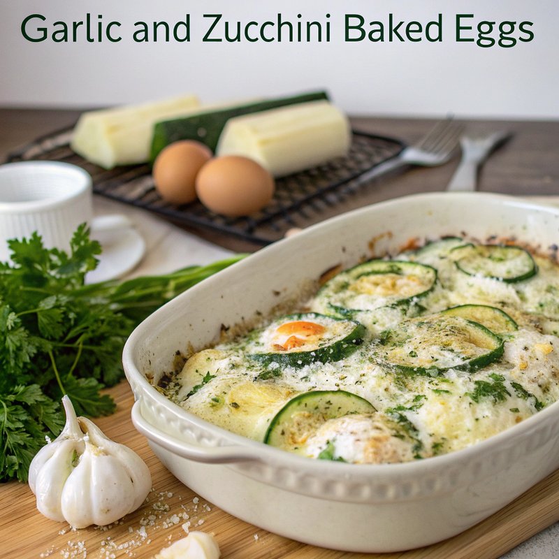 Garlic and Zucchini Baked Eggs