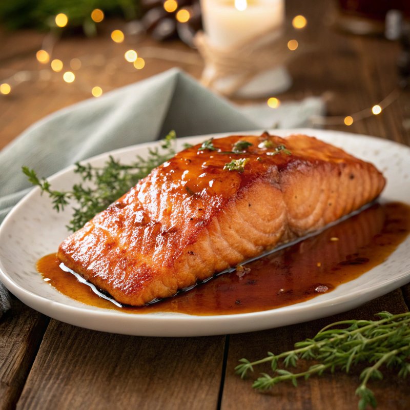 Maple Syrup Glazed Salmon