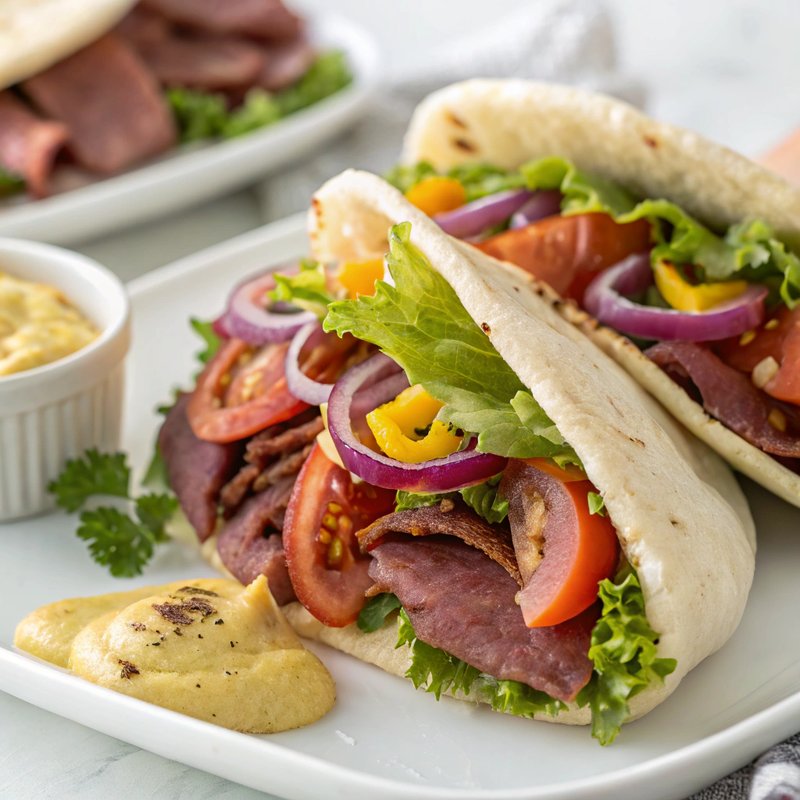 Gourmet Pastrami Pita Pockets