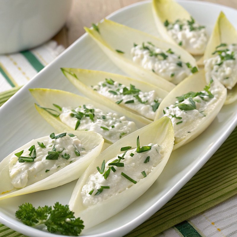 Belgian Endive with Savory Herb Cream Cheese Filling