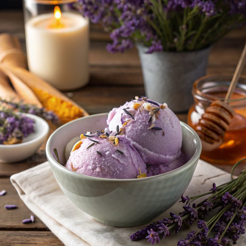 Lavender Honey Ice Cream