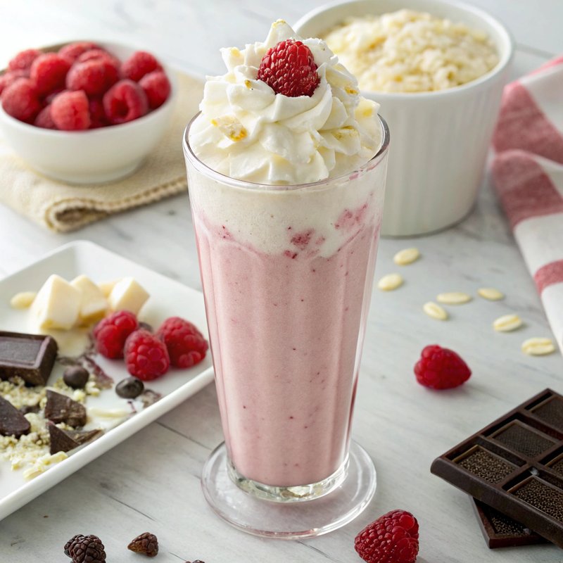 Raspberry Bliss White Chocolate Milkshake