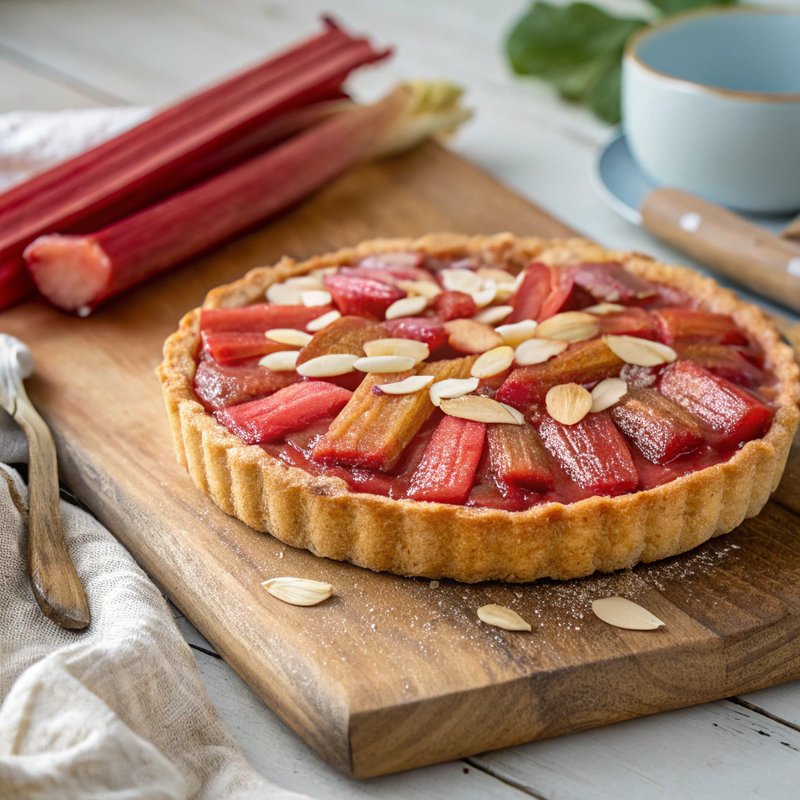 Rhubarb and Almond Tart