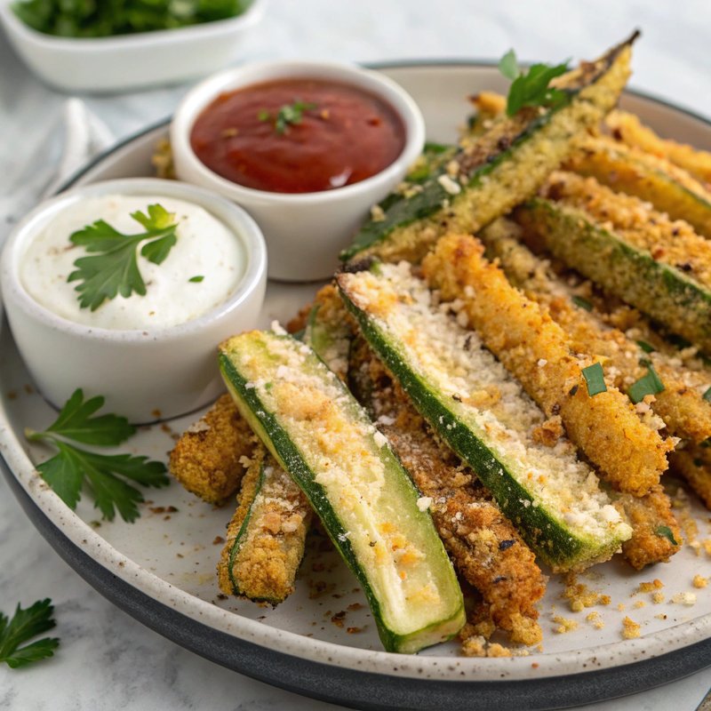 Crispy Garlic Zucchini Fries