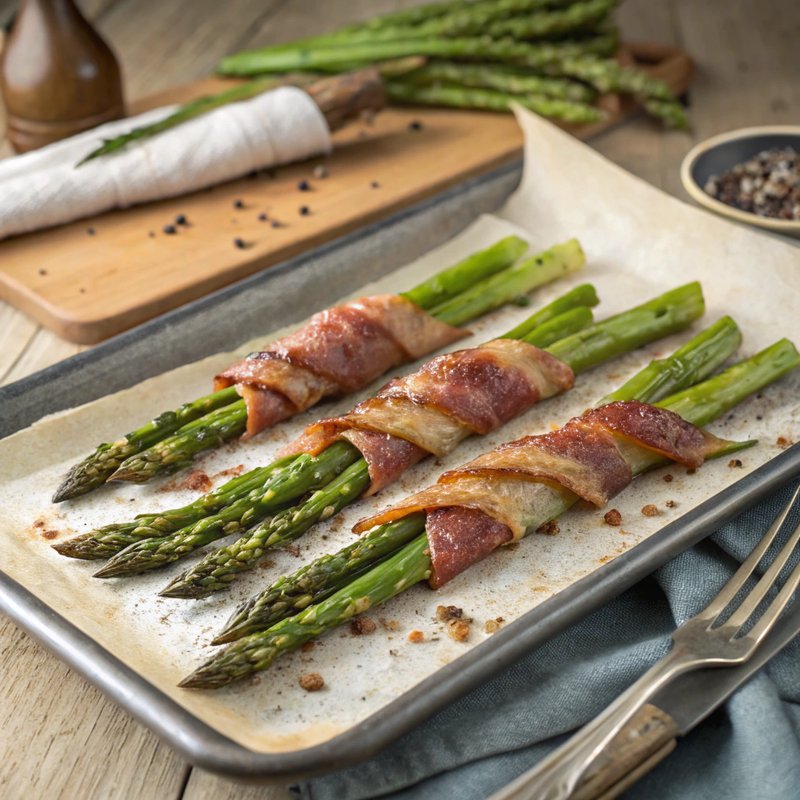 Keto Bacon Wrapped Asparagus