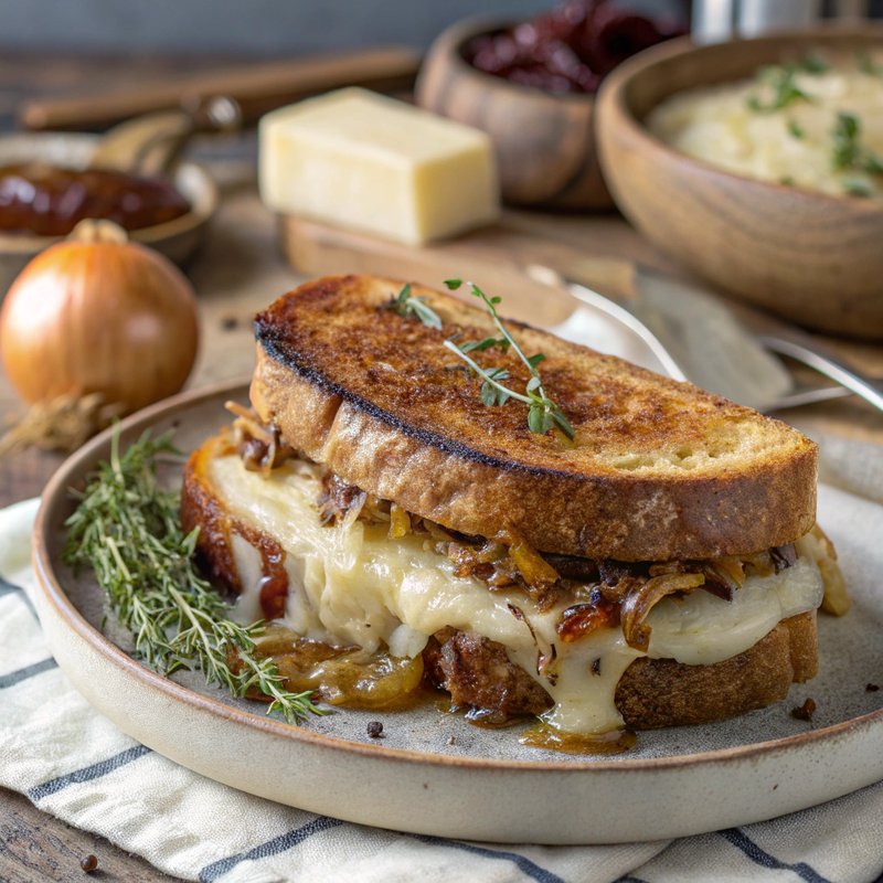 French Onion Soup Grilled Cheese Sandwich