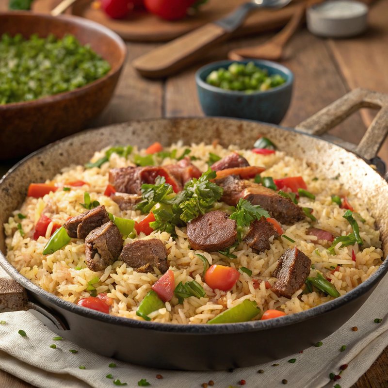 Arroz Carreteiro (Brazilian Rice with Beef Jerky)