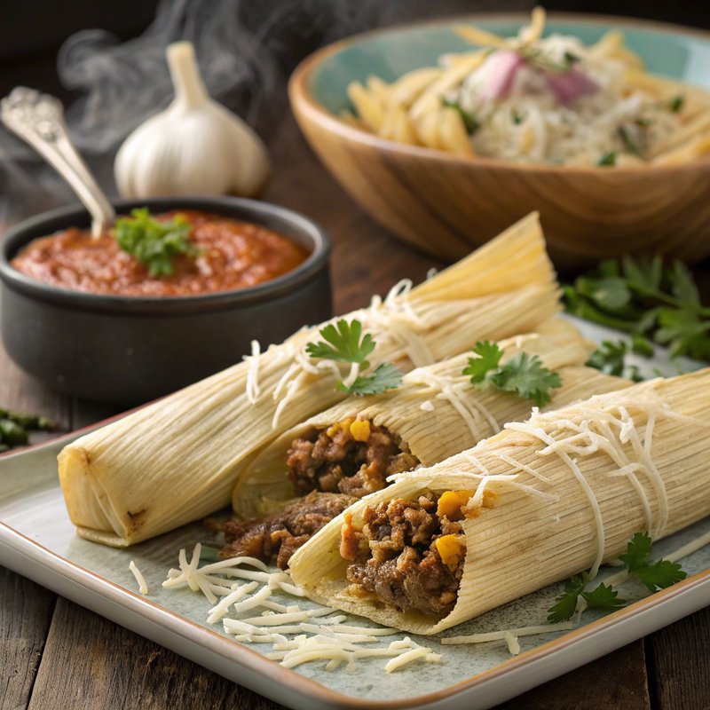 Pinto Bean and Beef Tamales