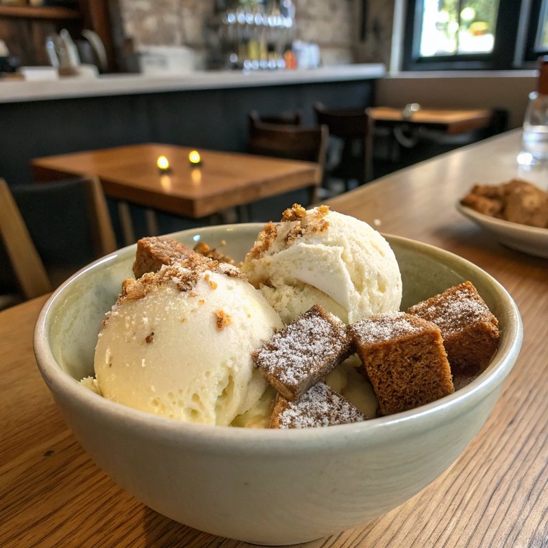 Rustic Rye Bread Ice Cream
