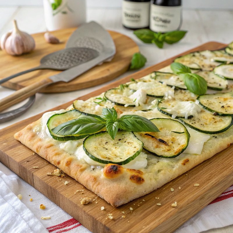 Garlic and Zucchini Flatbread