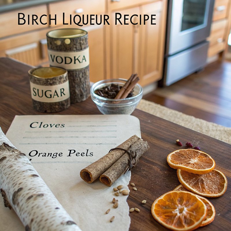 Homemade Birch Liqueur