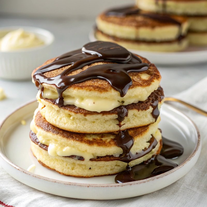 Boston Cream Pie Pancakes