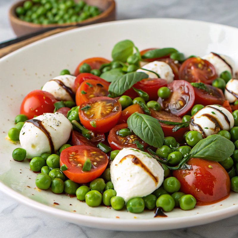 Pea and Tomato Caprese