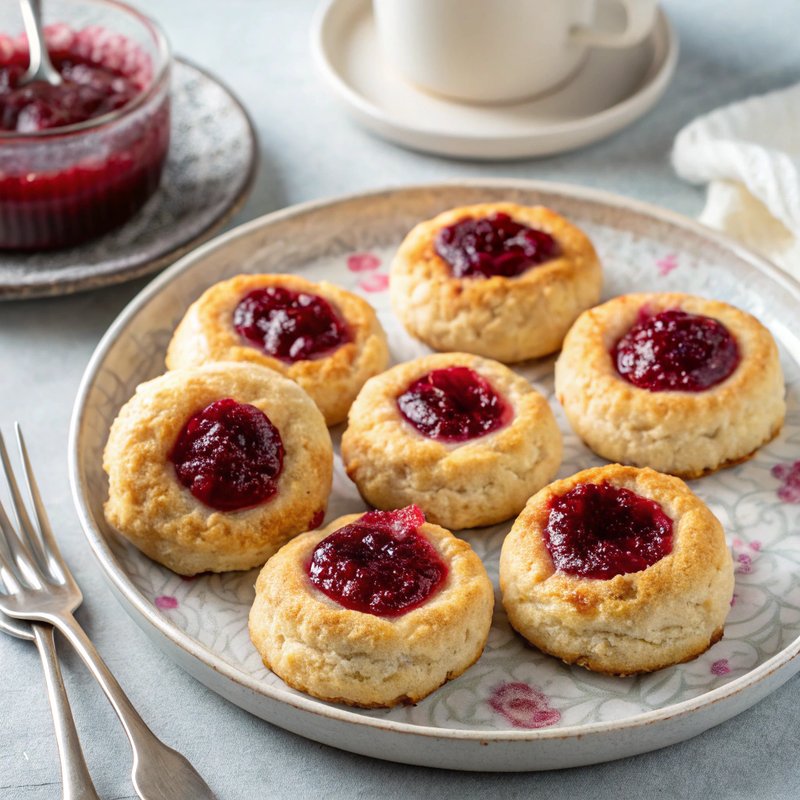 Raspberry Thumbprint Scones