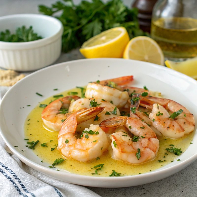 Keto Lemon Garlic Shrimp