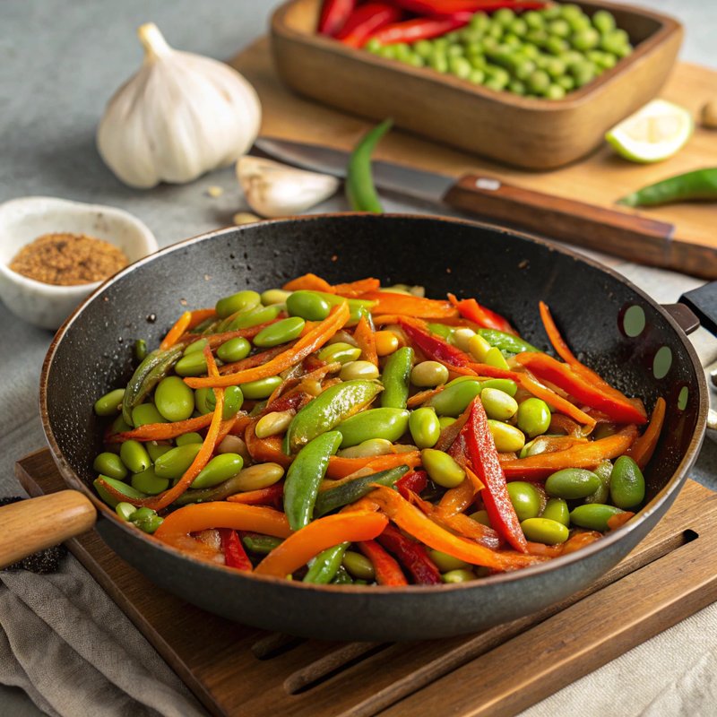 Savory Edamame Stir Fry