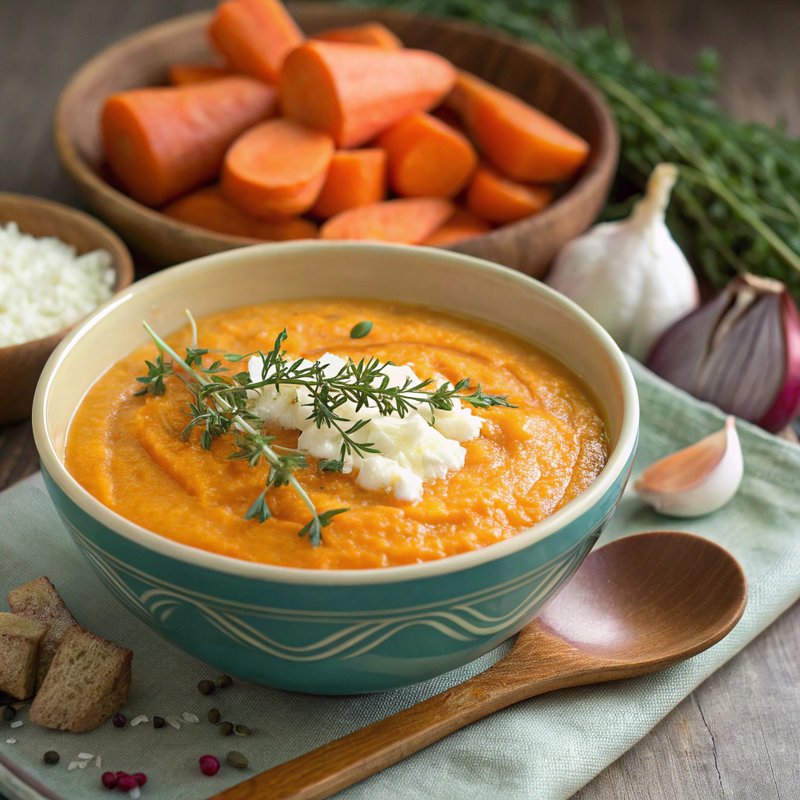 Creamy Carrot and Ricotta Soup