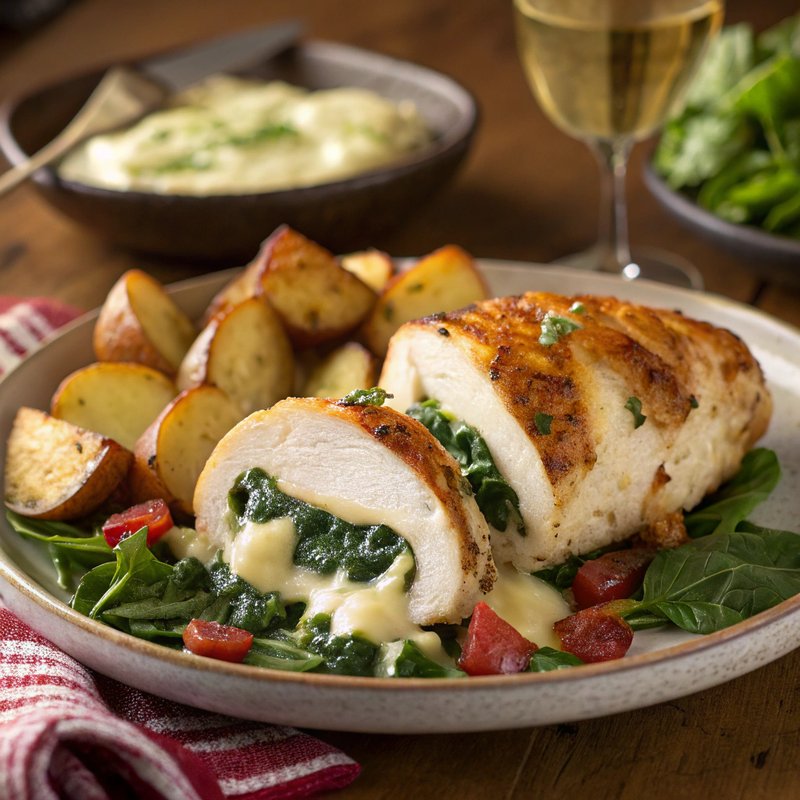 Swiss Chard and Fontina Stuffed Chicken