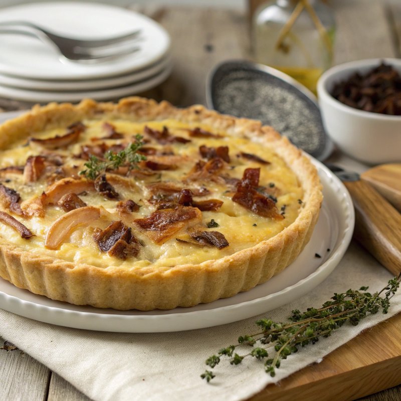 Classic Onion and Bacon Quiche