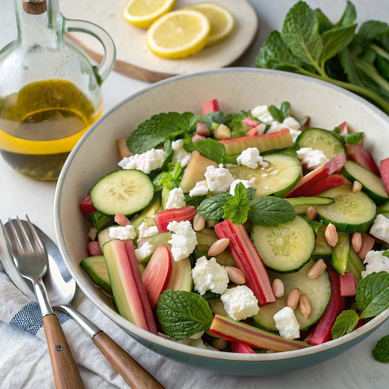 Refreshing Rhubarb and Zucchini Salad
