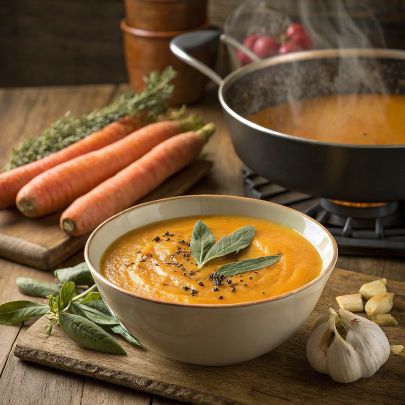 Creamy Carrot and Sage Soup