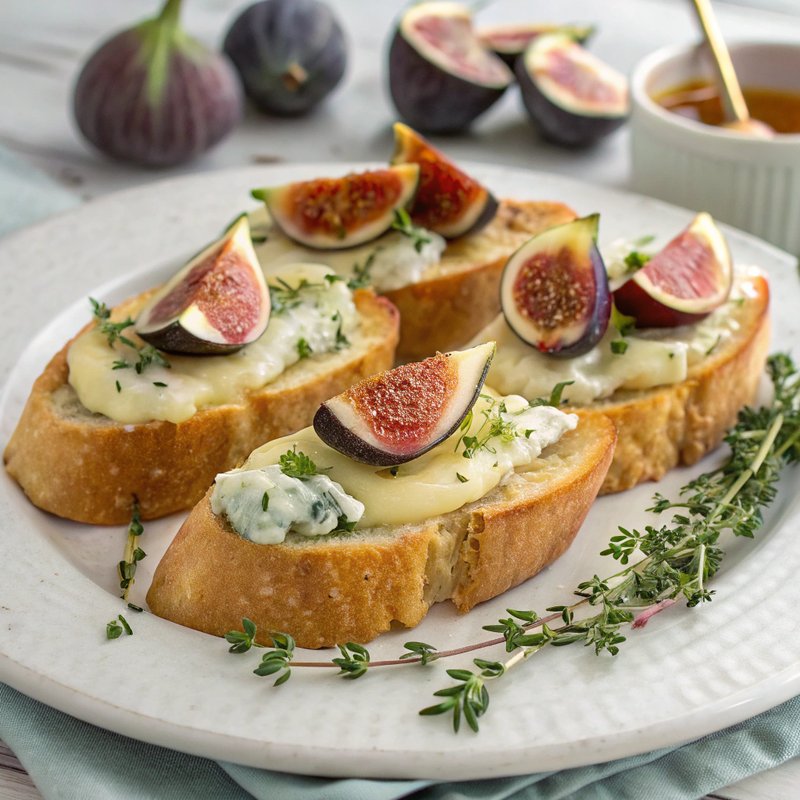 Gorgonzola and Fig Crostini