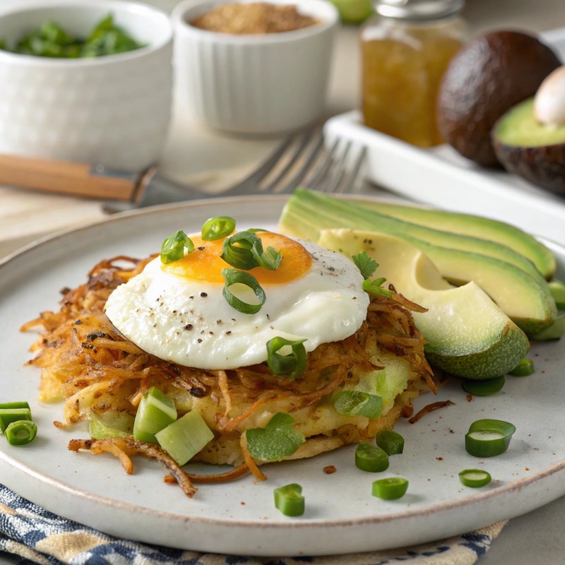 Avocado and Egg Hashbrowns
