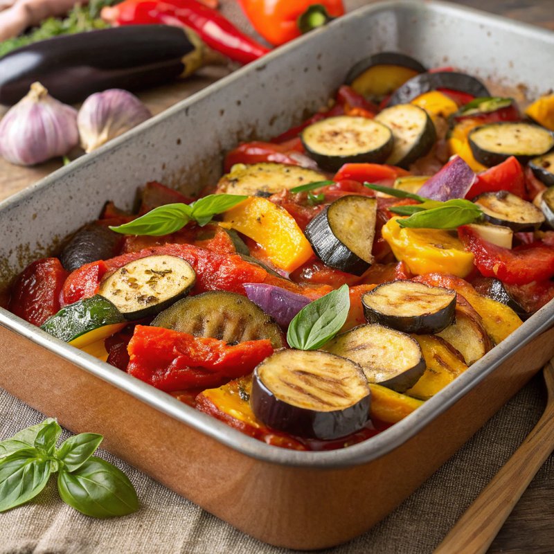 Ratatouille Ristretto: A Medley of Roasted Vegetables in a Rich Tomato Sauce