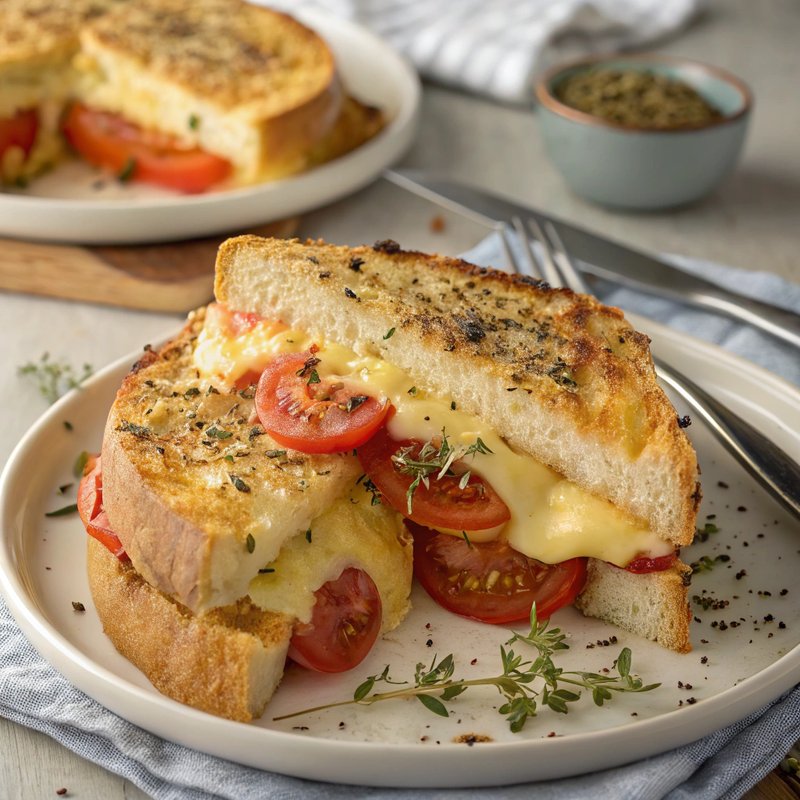 Oregano and Tomato Grilled Cheese