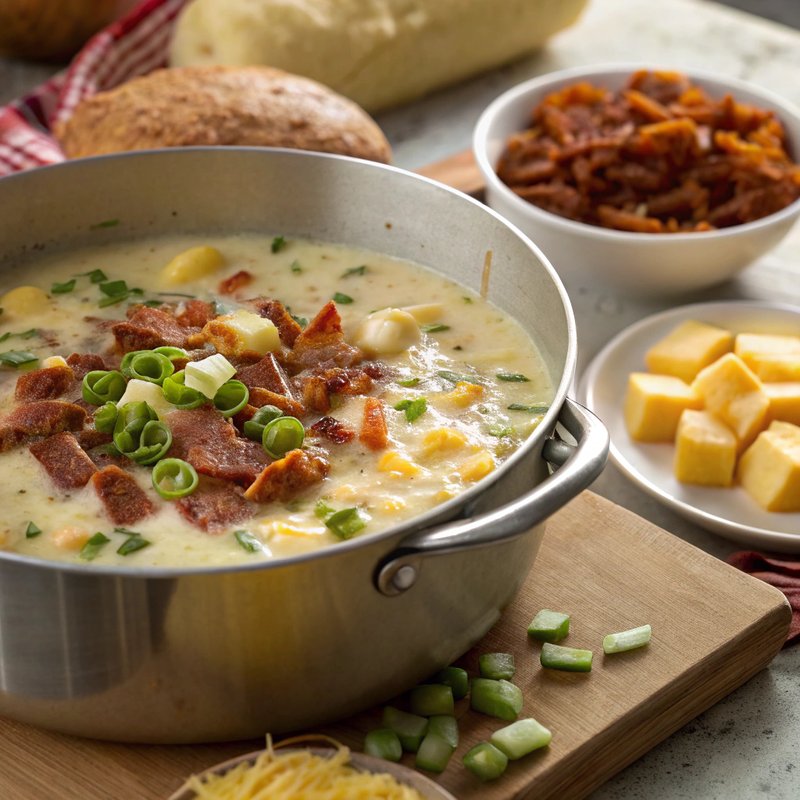 Homestyle Potato Chowder with Crispy Bacon
