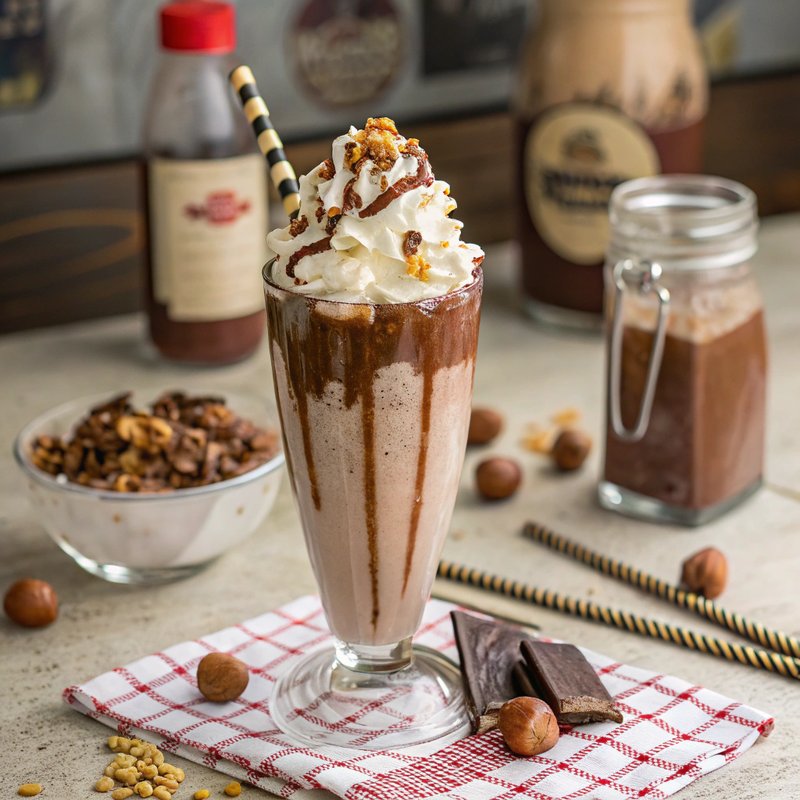 Decadent Nutella Malt Milkshake