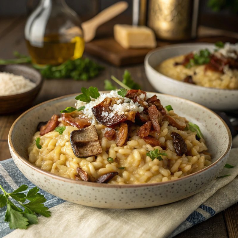 Bacon and Mushroom Risotto