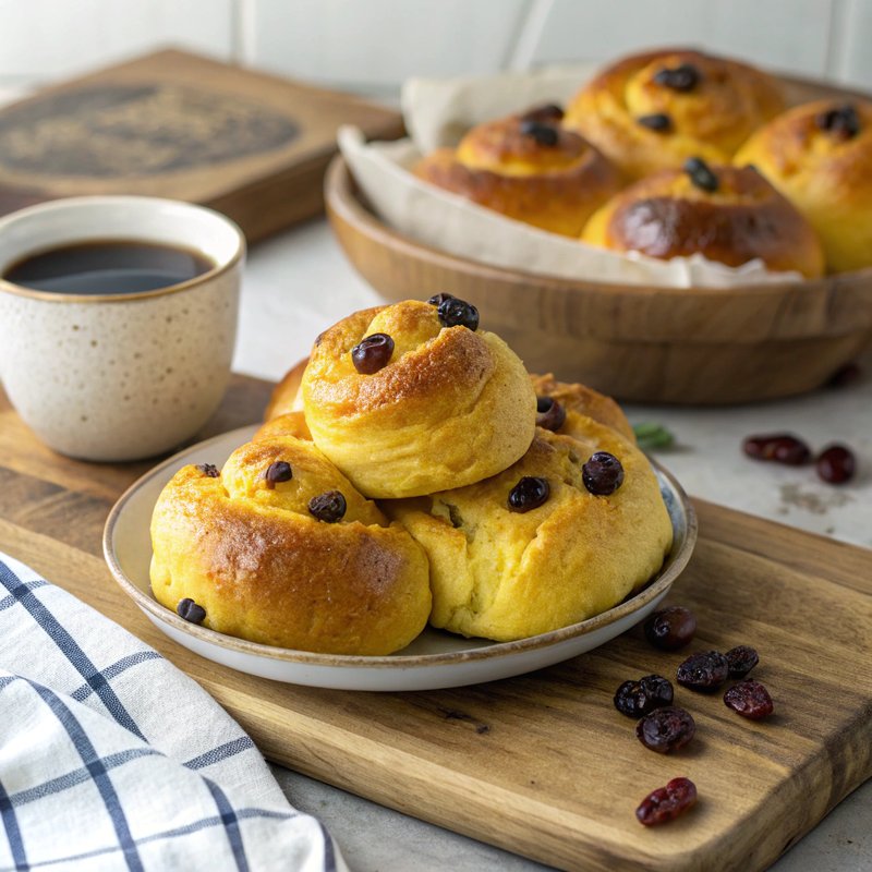 Saffransbullar (Swedish Saffron Buns)