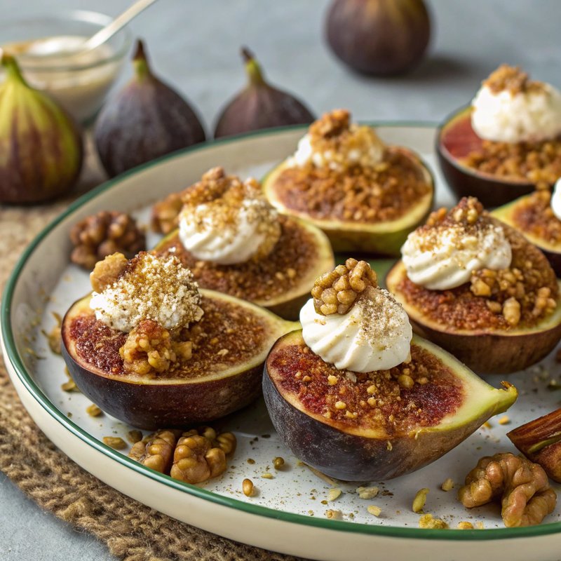 Fig and Walnut Crusted Figs