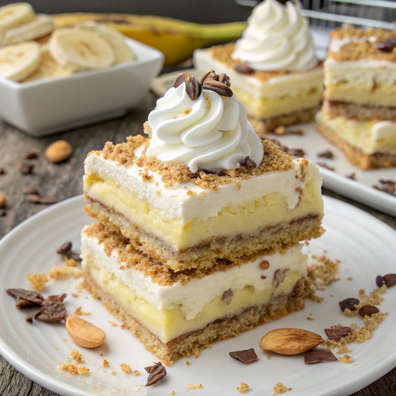Decadent Banana Cream Pie Bars