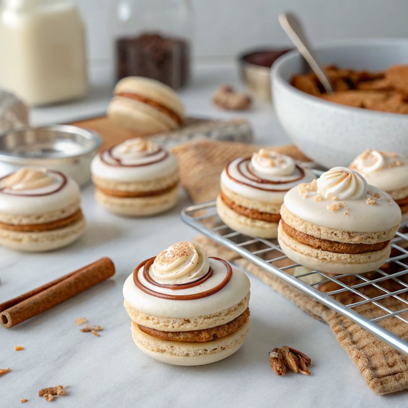 Cinnamon Roll Macarons
