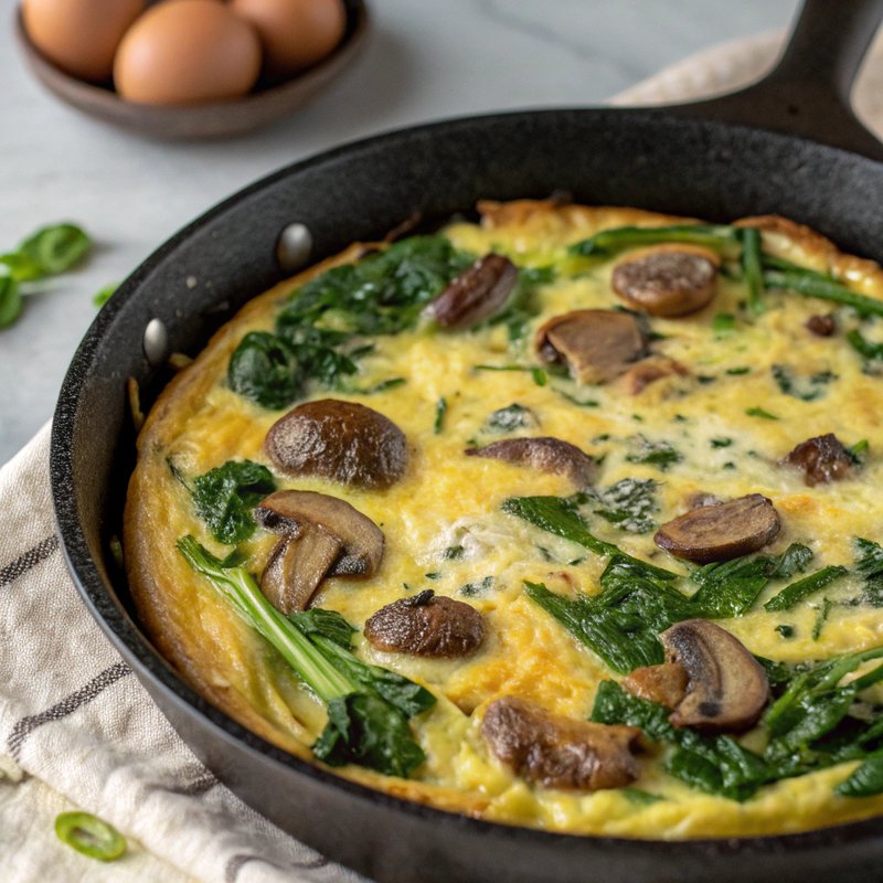 Spinach and Mushroom Frittata