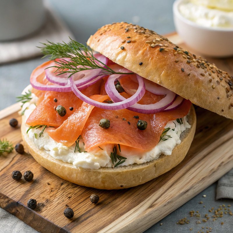 Classic Salmon Lox Bagel