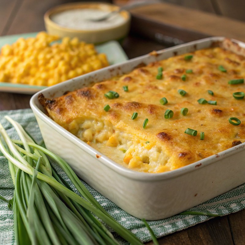 Creamy Cheddar Corn Casserole