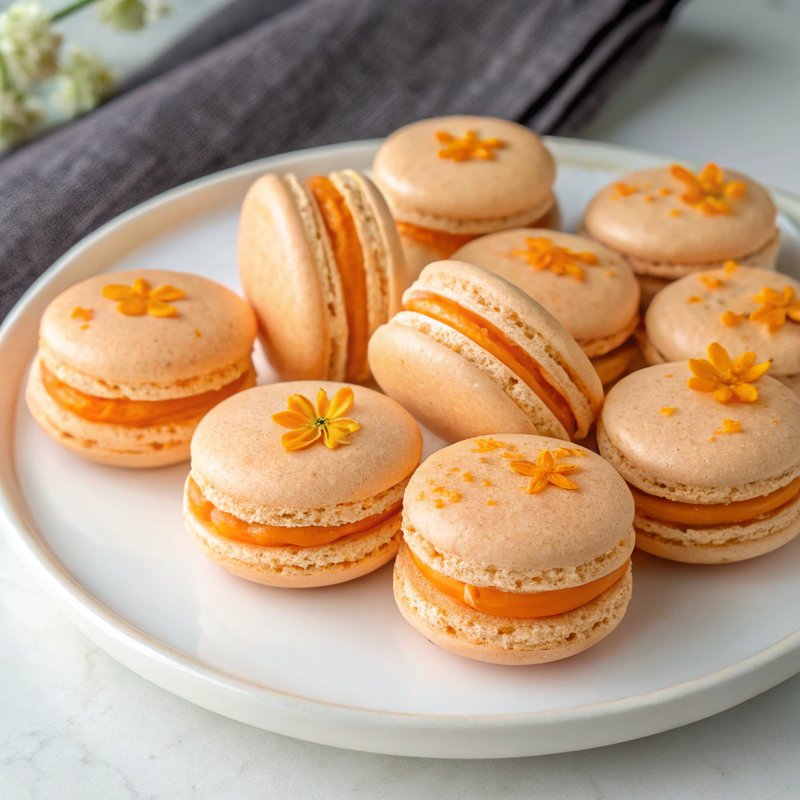 Orange Blossom Macarons