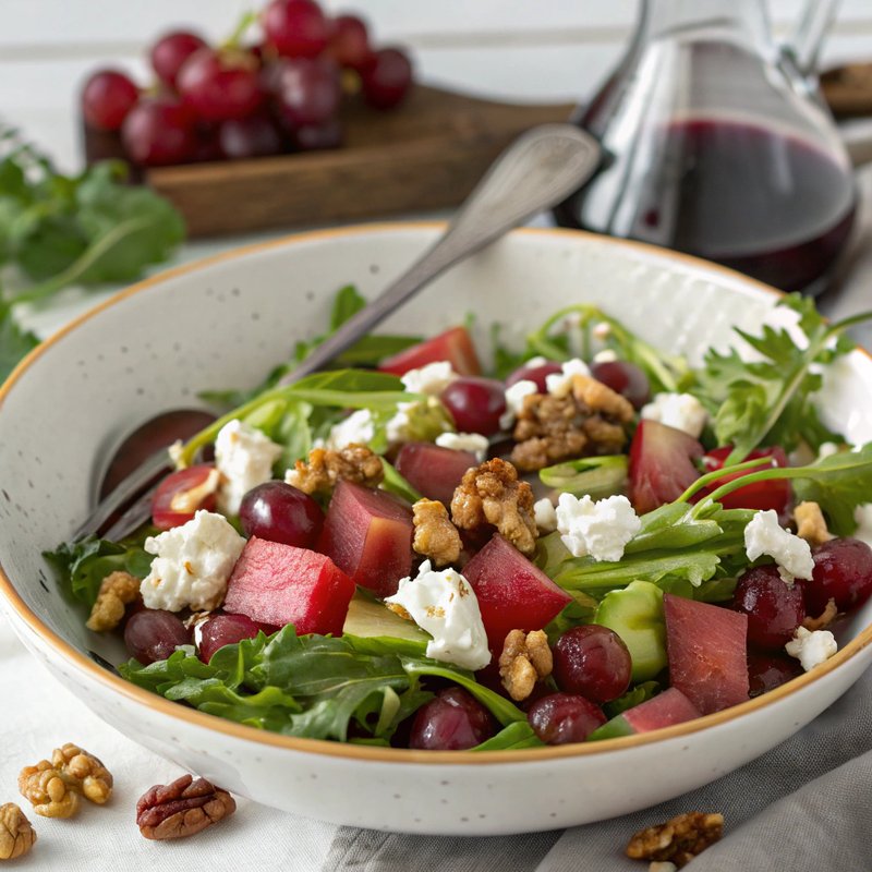 Rhubarb and Grape Salad
