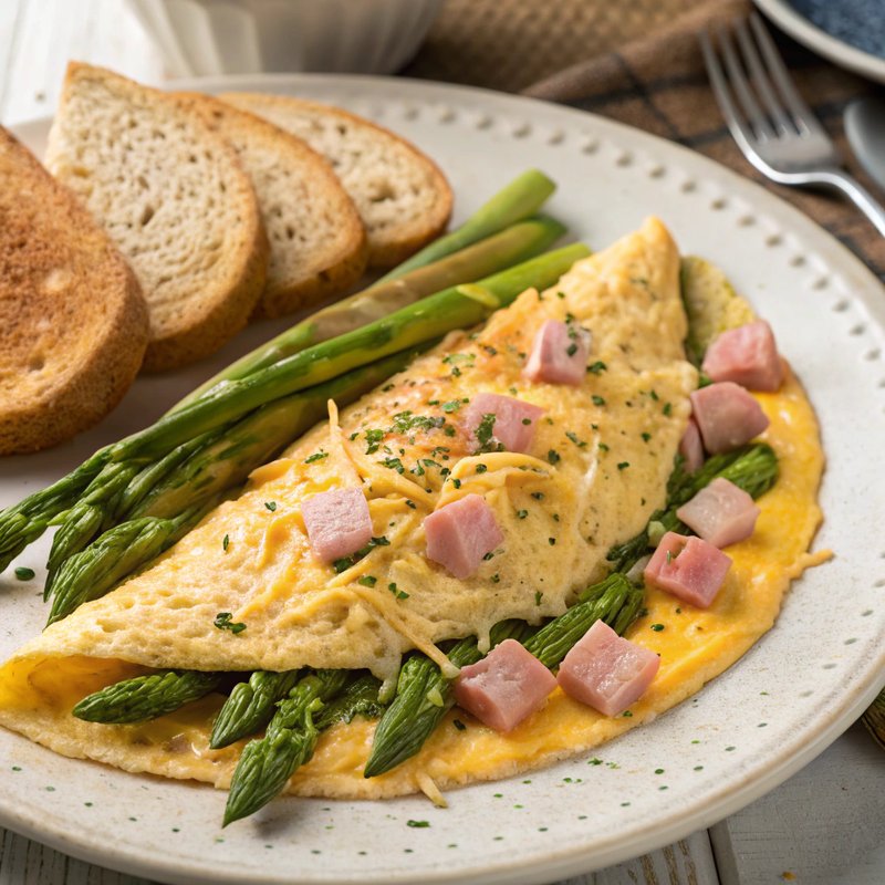 Ham and Asparagus Omelette