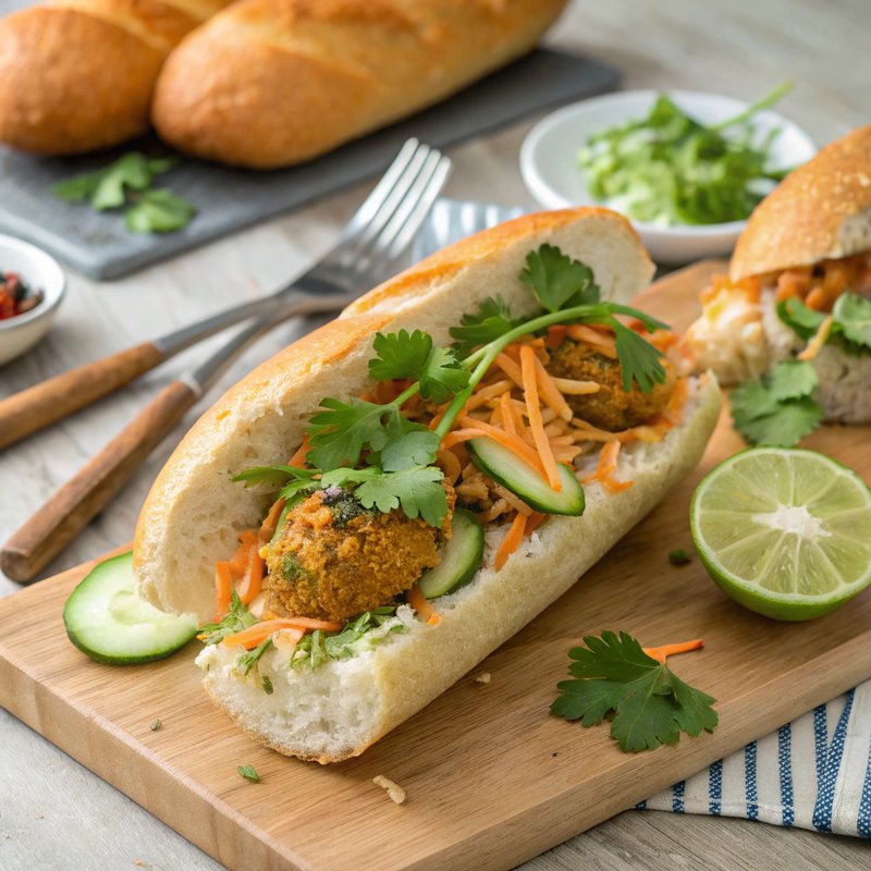 Khao Jee: Laotian Rice Patty Baguette Sandwich