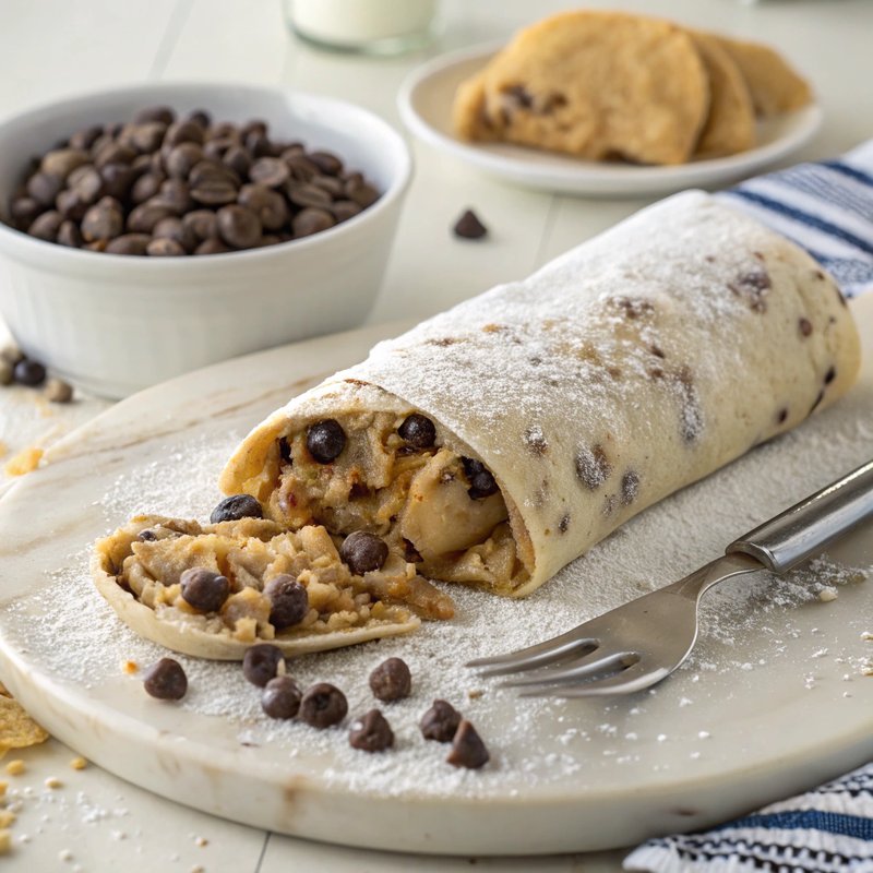 Indulgent Chocolate Chip Cookie Dough Burrito