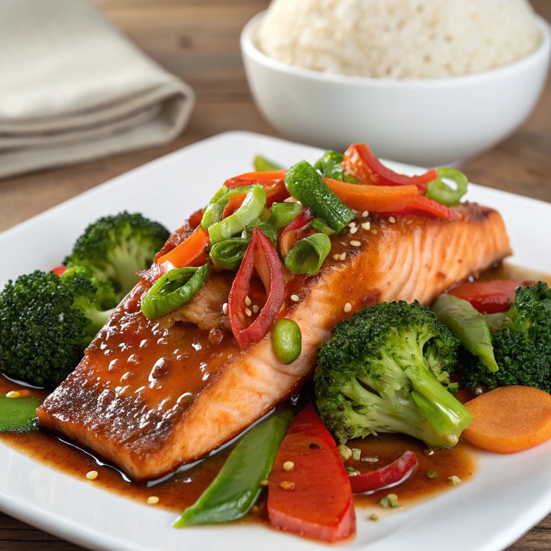 Soy Glazed Salmon Stir Fry
