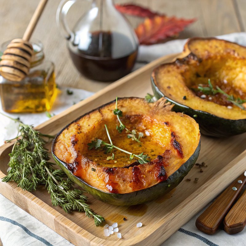 Thyme and Butter Roasted Acorn Squash