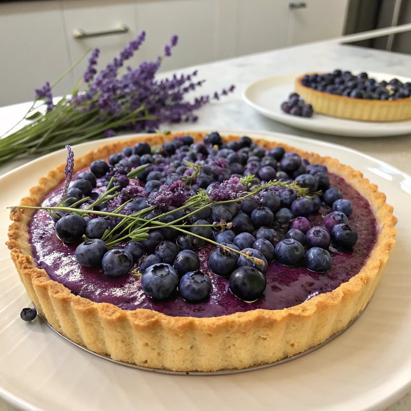 Lavender and Blueberry Tart