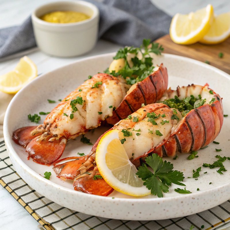 Air Fryer Lobster Tails with Garlic Butter