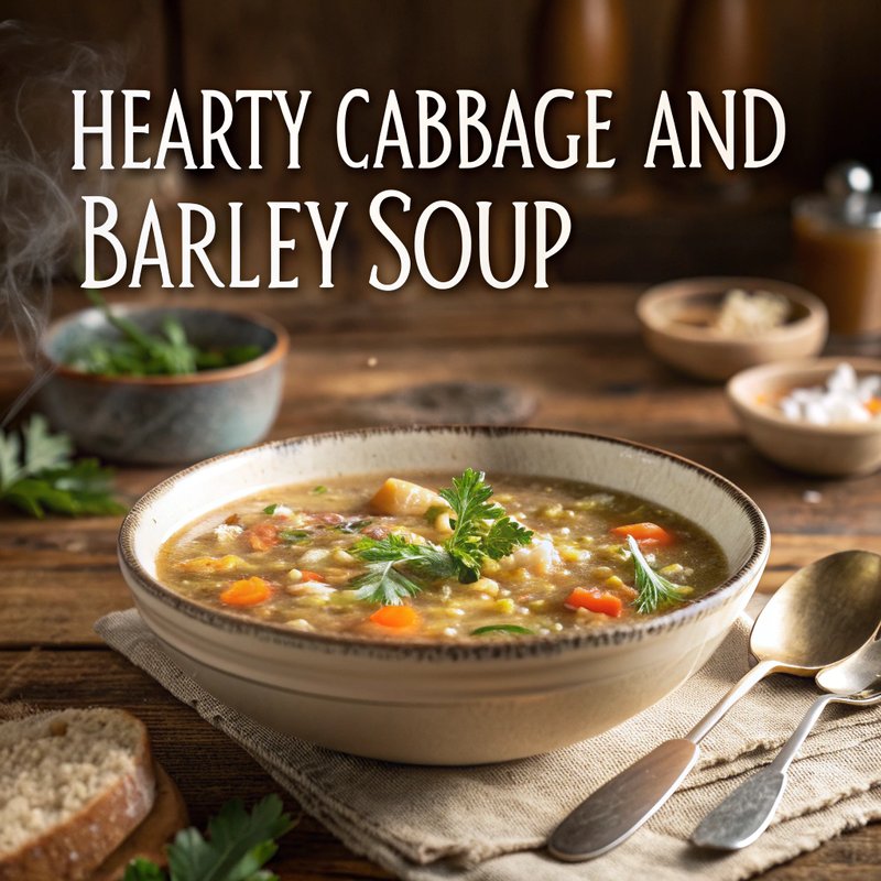 Hearty Cabbage and Barley Soup